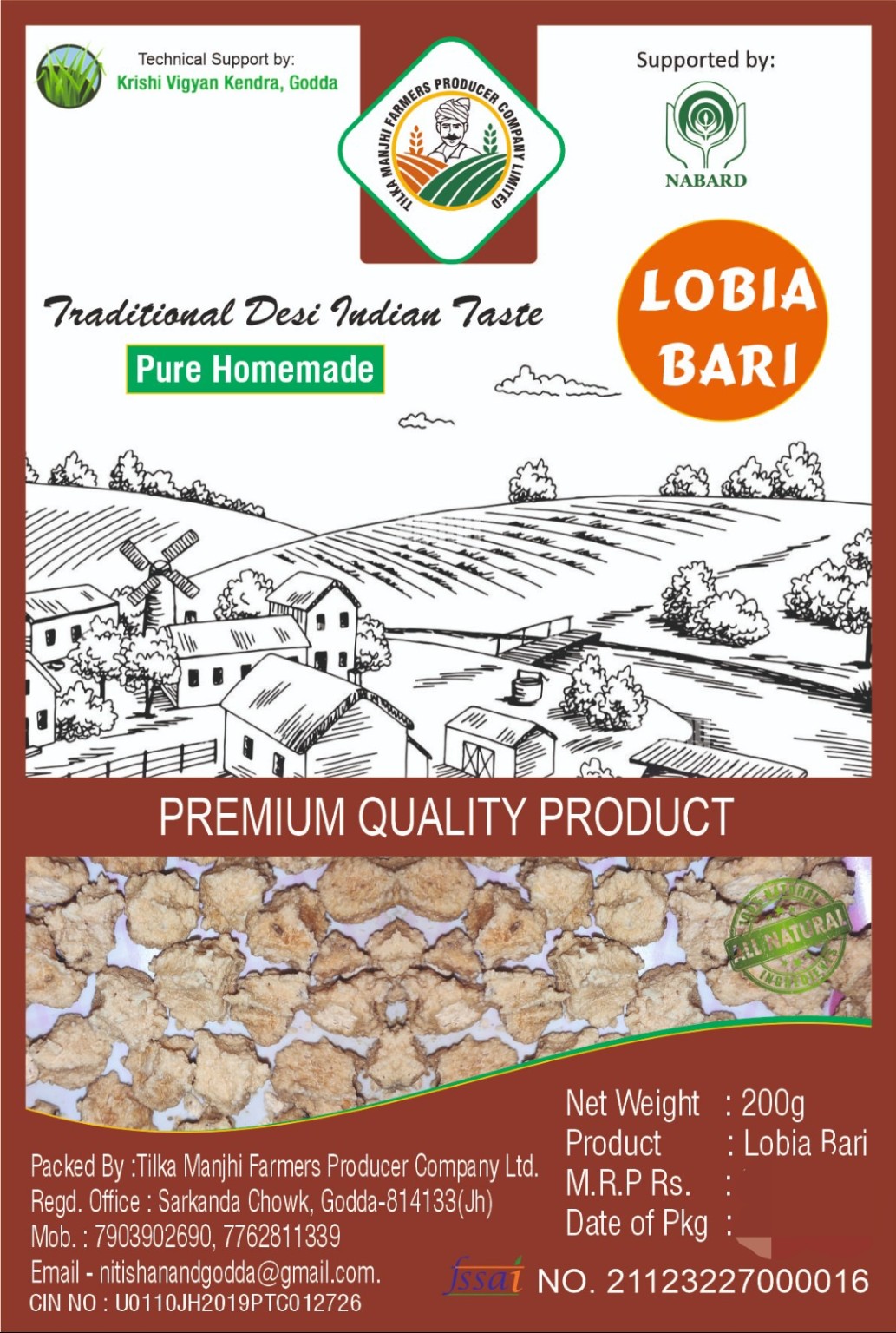 Tilka Manjhi FPC Lobia packaging
